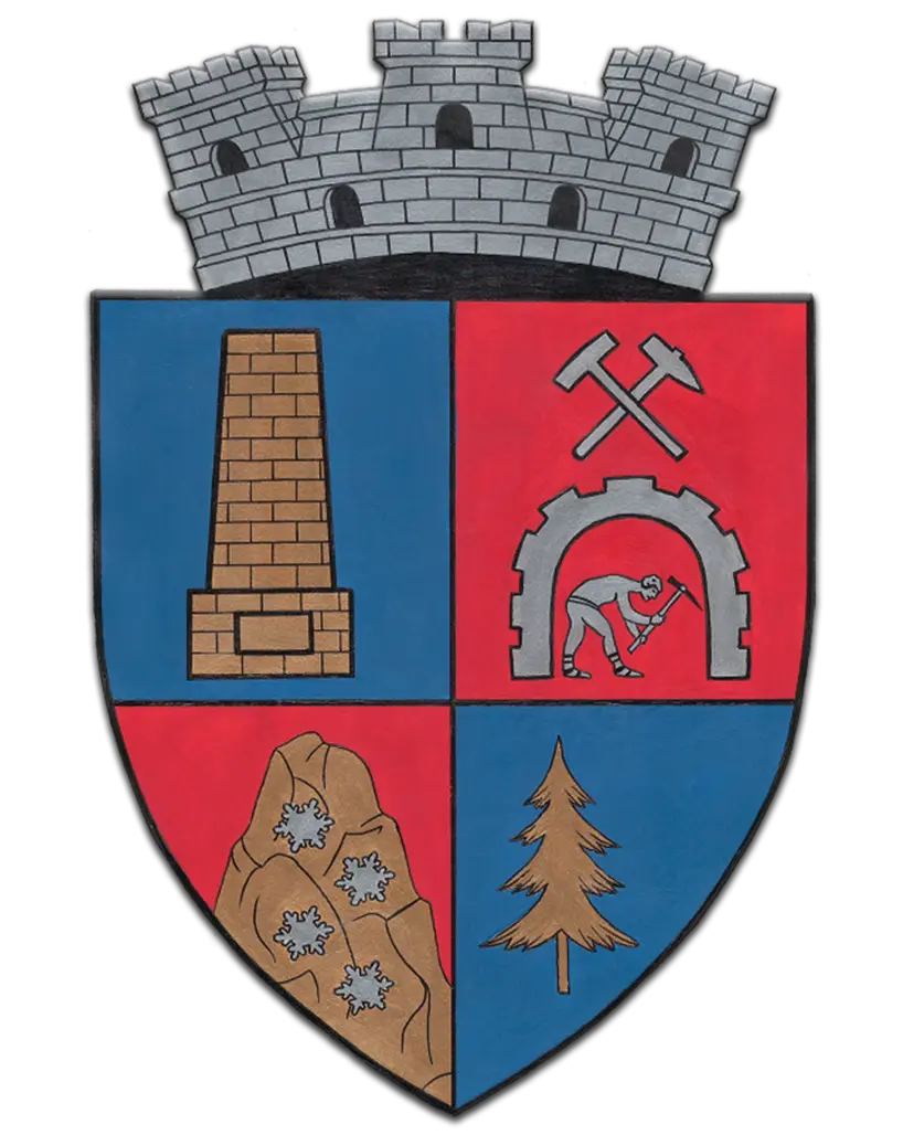 Stema oficială a Orașului Cavnic, județul Maramureș